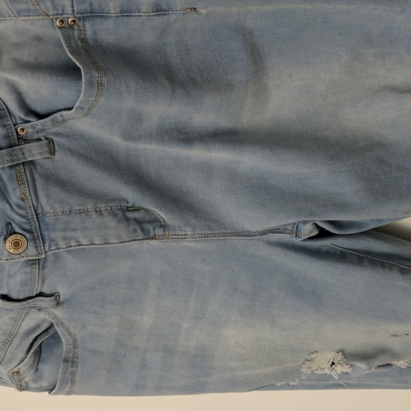 Skinny distressed washed out jeans - blue - Picture 3 of 7